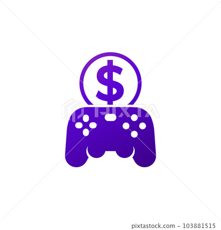 play to earn icon with a gamepad play to earn icon with a gamepad 103881515