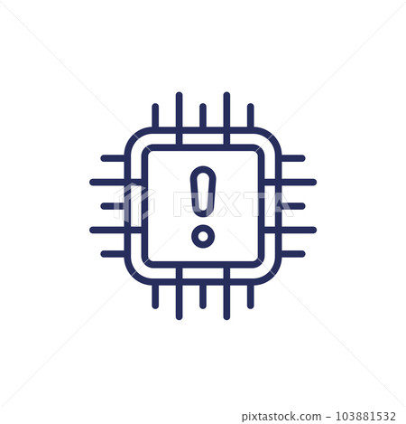 microchip supply shortage line icon 103881532