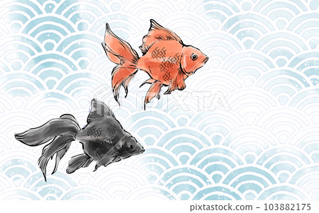 涼快的金魚的例證 涼快的金魚的例證 103882175