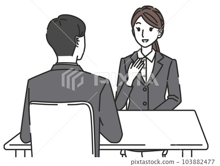 Woman interviewing Woman interviewing 103882477