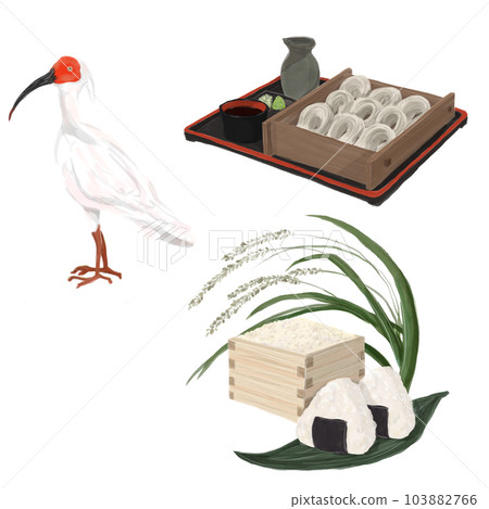 Niigata prefecture illustration set 103882766