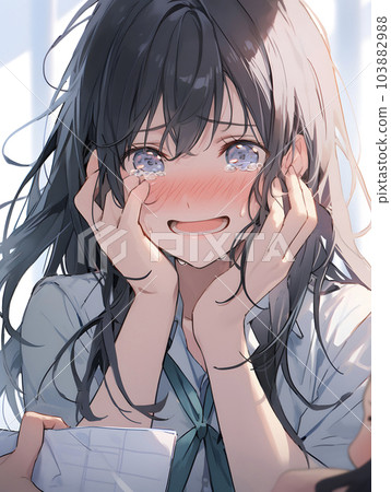 淚流滿面的女高中生（生成AI） 103882988
