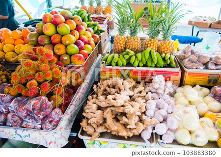 Hawaii Island Hawaii Hilo Farmers Market Fruits Hawaii Island Hawaii Hilo Farmers Market Fruits 103883380