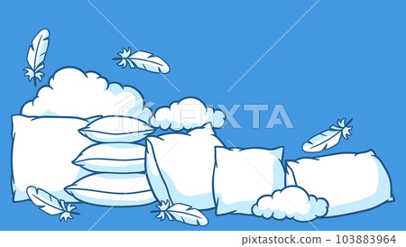 Background with pillows. Accessories for sleeping and bedding. 103883964