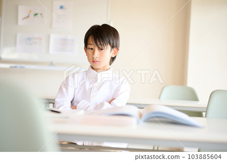 Elementary school boy studying Elementary school boy studying 103885604