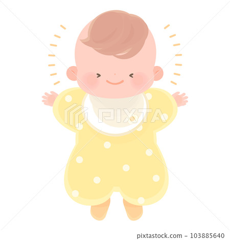 Full body illustration of a happy smiling baby Full body illustration of a happy smiling baby 103885640