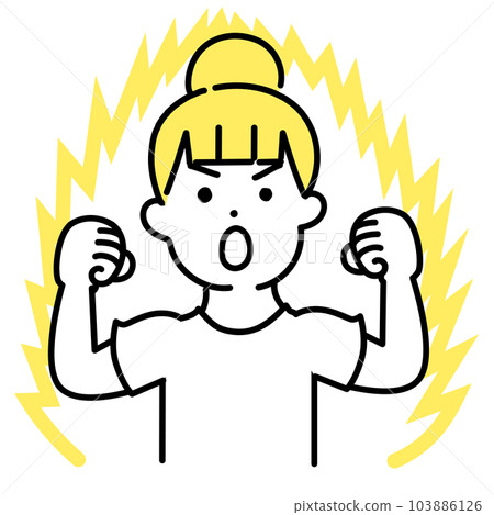 Illustration series of cute people _ Women in casual clothes _ Motivation 103886126