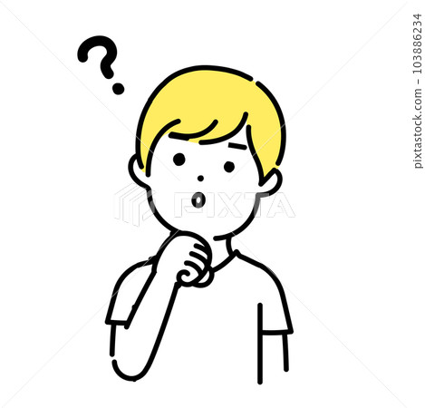 可愛的人物插畫系列_便服的男人_問題 103886234
