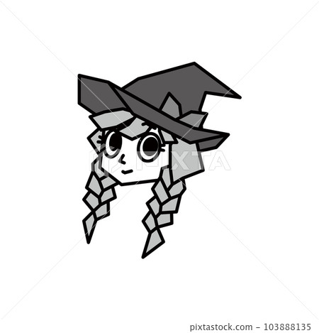 Witch illustration monochrome 103888135