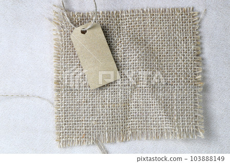 Blank Tag Tied Brown String Price Tag Gift Tag Sale Stock Photo by