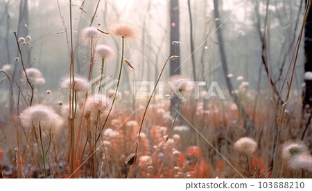 Beautiful wildflowers on a green meadow. Warm summer evening, beautiful sunlight, magical landscape of beautiful different flowers dreamy Beautiful wildflowers on a green meadow. Warm summer evening, beautiful sunlight, magical landscape of beautiful different flowers dreamy 103888210