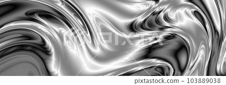 Fluid metallic art website header banner design 103889038