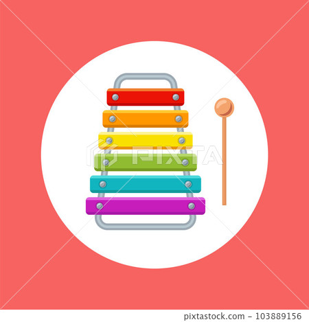 children musical instrument xylophone. children musical instrument xylophone. 103889156