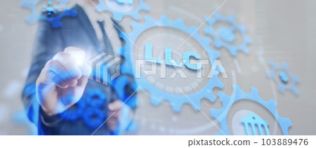 LLC. Limited Liability Company. Universal background for presentation 103889476