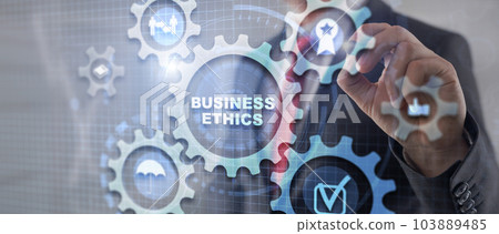 Business Ethics Honesty Integrity Concept. Universal background for presentation 103889485