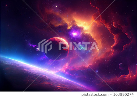 abstract space sky with beautiful stars and galaxies abstract space sky with beautiful stars and galaxies 103890274