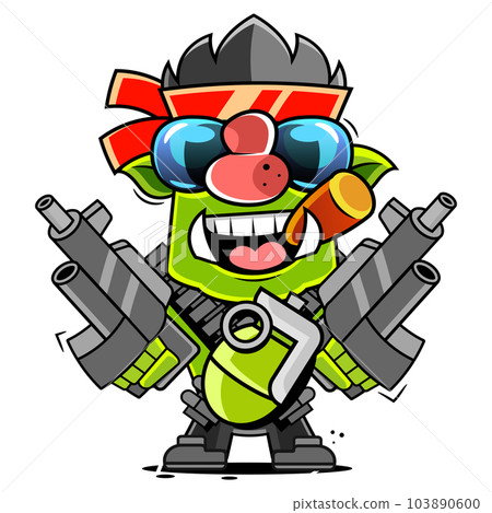 Fantasy cartoon character illustration. Fairytale humans and creatures. Elf, orc magician, druid cartoon personages. Fantasy games 103890600