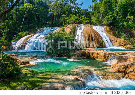 Agua Azul Waterfalls in Chiapas 103891302