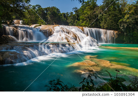 Agua Azul Waterfalls in Chiapas 103891304