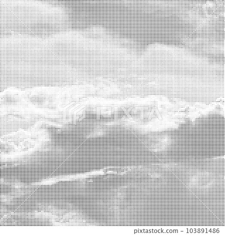 Vector Halftone Pattern. Set of Dots. Dotted Texture on White Background. Overlay Grunge Template. Distress Linear Design. Fade Monochrome Points. 103891486