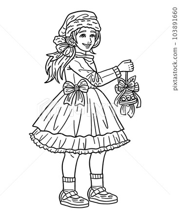 Child with Christmas Decorations Isolated Adults  103891660