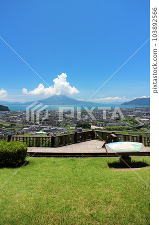 Takakura observatory overlooking Sakurajima 103892566