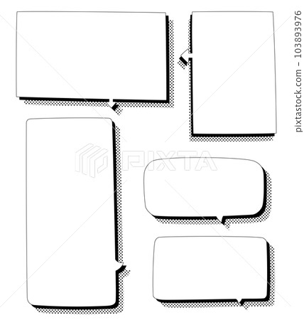 Simple speech bubble with shadow 2 black 103893976