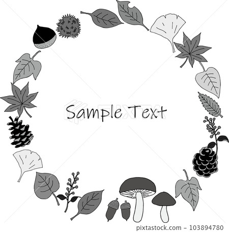 Autumn plant frame material (handwritten, hand-drawn) Autumn plant frame material (handwritten, hand-drawn) 103894780