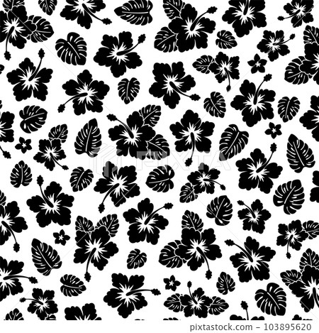 cute hibiscus illustration pattern, cute hibiscus illustration pattern, 103895620