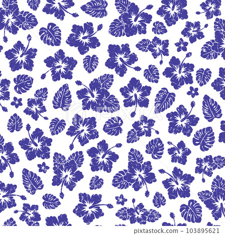cute hibiscus illustration pattern, cute hibiscus illustration pattern, 103895621