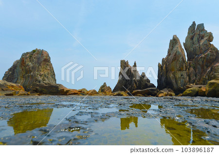 Hashiguiiwa Rock, a rare landscape of strangely shaped rocks 103896187