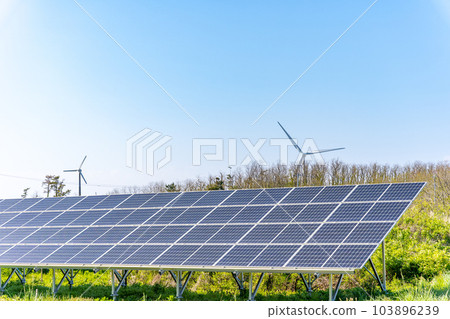 Solar power generation Solar panel Wind power generation 103896239