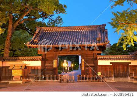《愛知縣》德川園黑門夜景 103896431