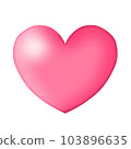 粉紅色的心形圖標 103896635