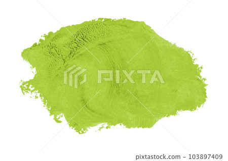 Green brush isolated on white background. Lime green. 103897409