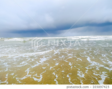 Beautiful white Wave of the sea on the sand beach Beautiful white Wave of the sea on the sand beach 103897423
