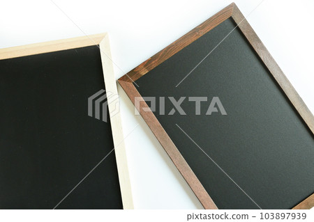 blank clean new chalkboard in wooden frame isolated on white background, blackboard for education school blank clean new chalkboard in wooden frame isolated on white background, blackboard for education school 103897939