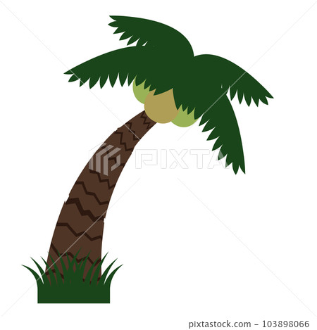 棕櫚樹的平面矢量圖解 103898066