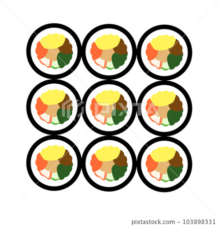Korean delicious kimbap illustration 103898331