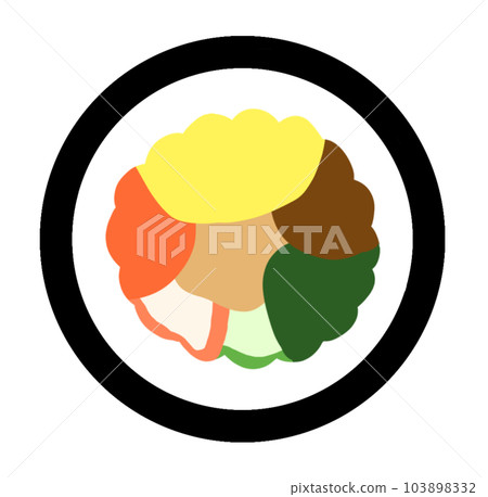 Korean delicious kimbap illustration 103898332