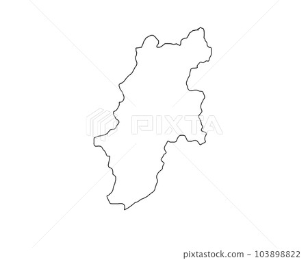 Nagano prefecture topographic map - Stock Illustration [103898822] - PIXTA