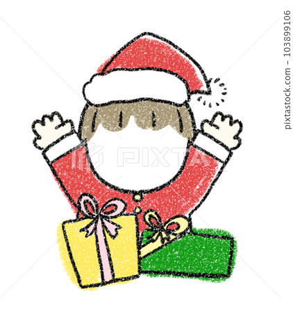 可以合成孩子臉部照片的聖誕插畫框 可以合成孩子臉部照片的聖誕插畫框 103899106