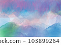 Blue Abstract watercolor texture background. The color splashing on the paper. 103899264