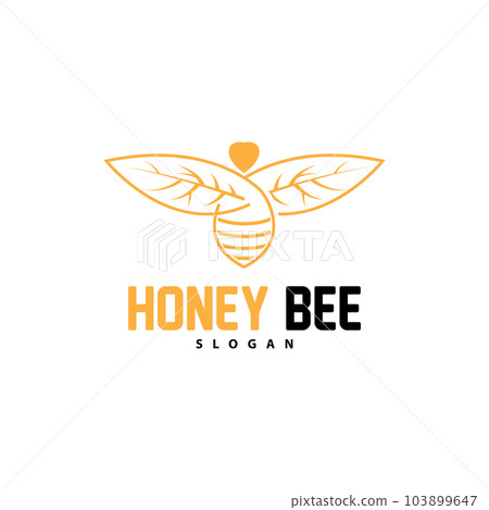 Honey Logo, Honey Bee Animal Vector, Livestock Design Simple Minimalist Icon Symbol Illustration Honey Logo, Honey Bee Animal Vector, Livestock Design Simple Minimalist Icon Symbol Illustration 103899647