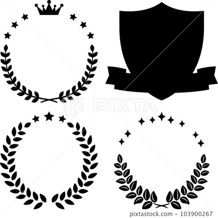 Laurel and shield frame material set 103900267