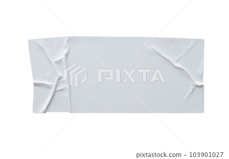 Paper sticker label isolated on white background Paper sticker label isolated on white background 103901027