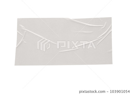 Paper sticker label isolated on white background Paper sticker label isolated on white background 103901054