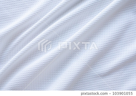 White sports clothing fabric football shirt jersey texture abstract background White sports clothing fabric football shirt jersey texture abstract background 103901055