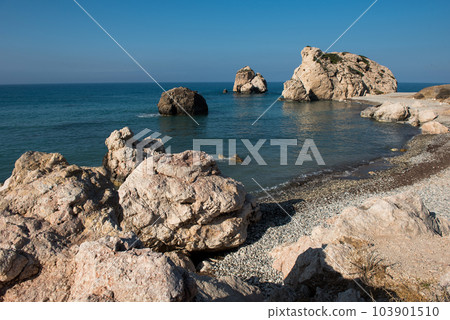 Aphrodite's Rock beach. Petra tou Romiou, Cyprus Aphrodite's Rock beach. Petra tou Romiou, Cyprus 103901510