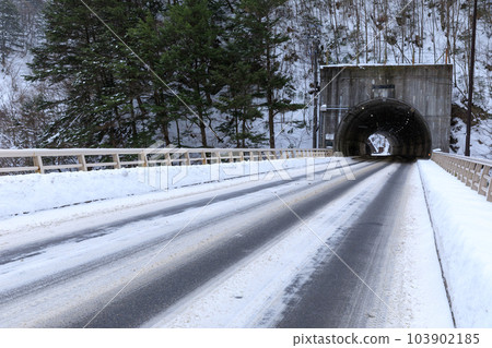 隆冬道路結冰的圖片 隆冬道路結冰的圖片 103902185